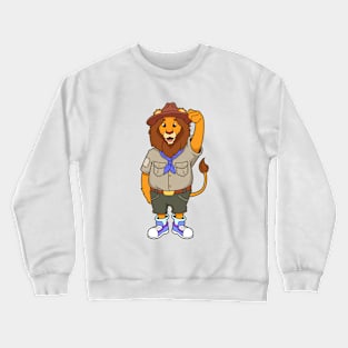 Cartoon lion is scout Crewneck Sweatshirt